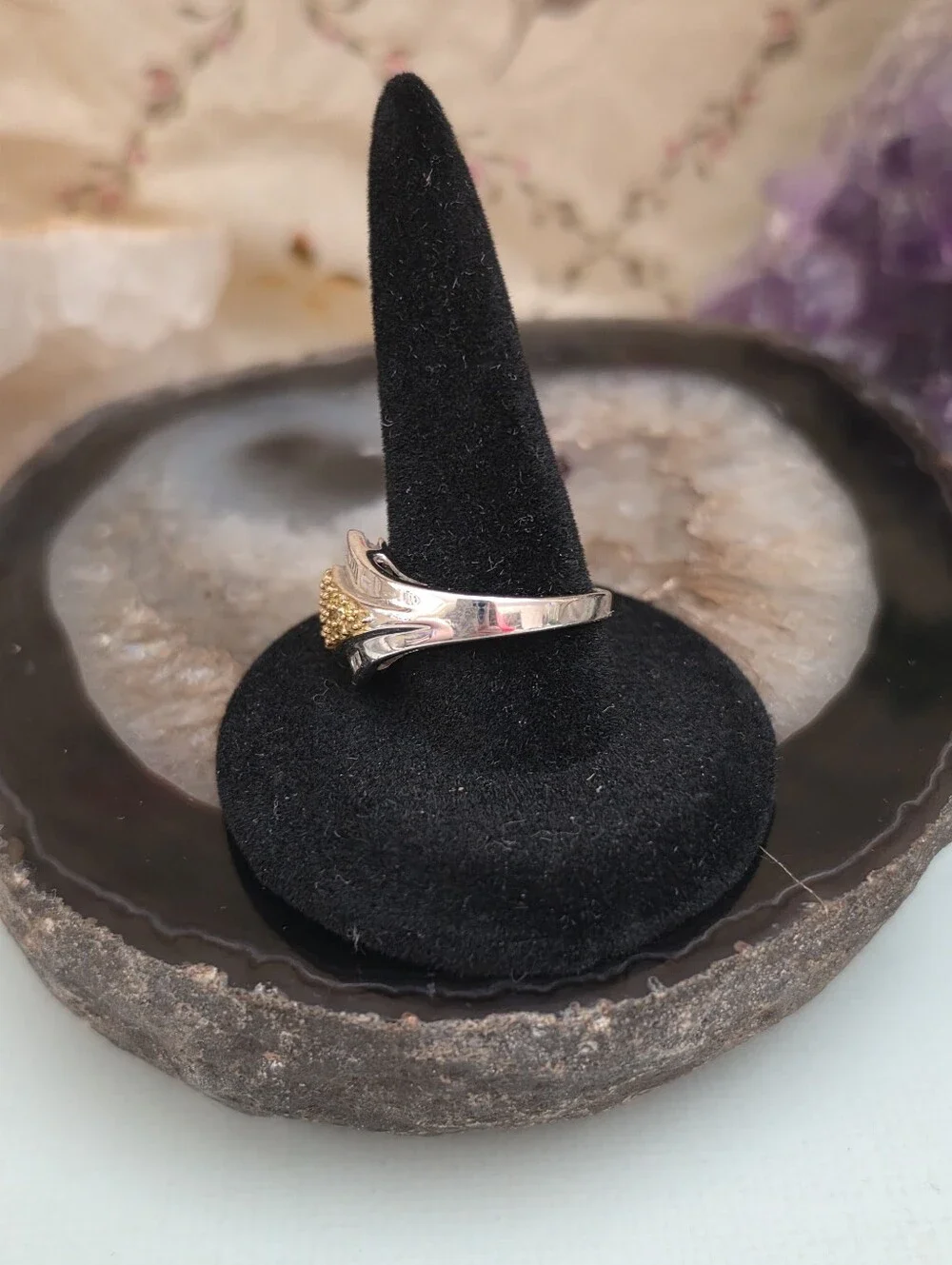 Gemporia Manhattan Collection 1/2ct Yellow & White Diamond Ring Size 7
